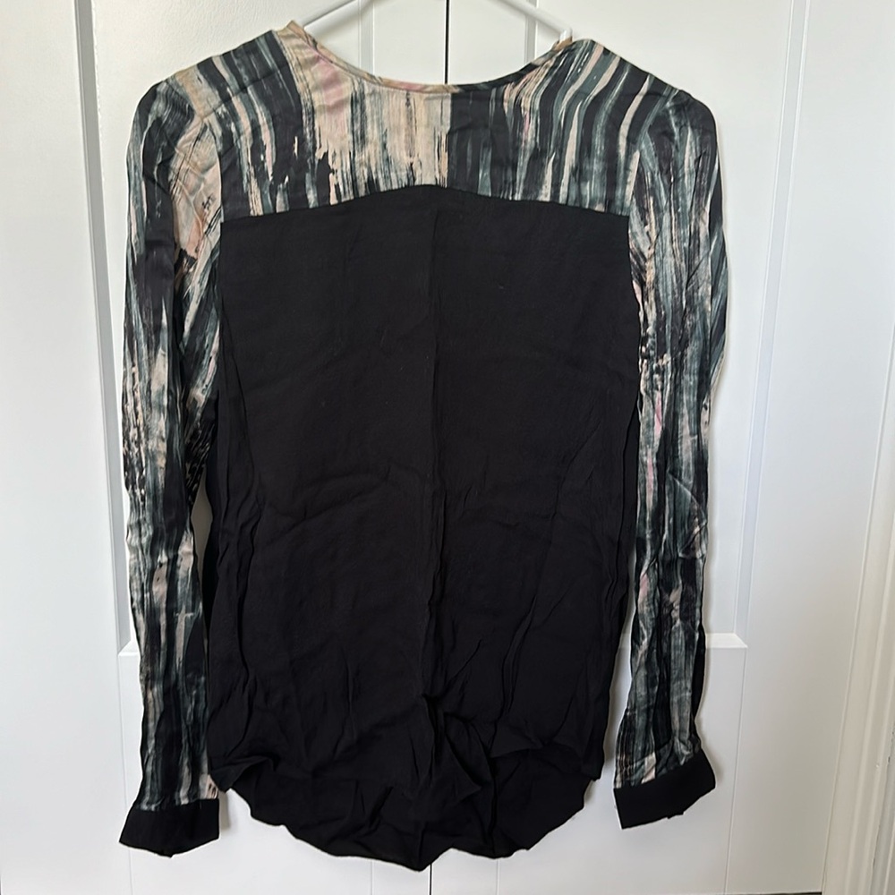 Rebecca Taylor Silk Zipper Blouse Size 0